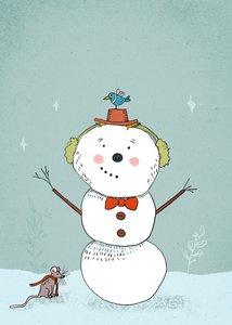 Boneco de neve feliz, 2019 (digital) de Roberta Murray