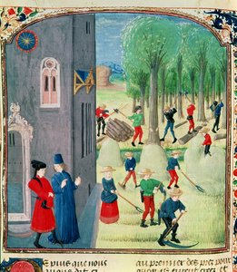 Ms. Lat 1173 Cicultura e Corte de Lenha, das Horas de Charles d&39;Angouleme, c.1480