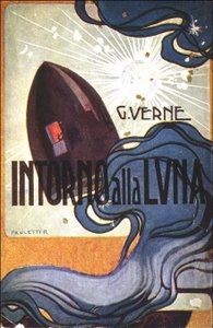 Cobrir. doente. de Intorno alla luna (Da Terra à Lua) de Júlio Verne de Rodolfo Paoletti
