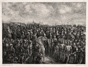 César e seus prisioneiros, 1878. de Rodolphe Bresdin