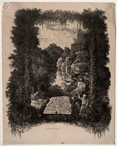 Primeiro frontispício para Fábulas e Contos de Fadas de Thierry-Faletans de Rodolphe Bresdin