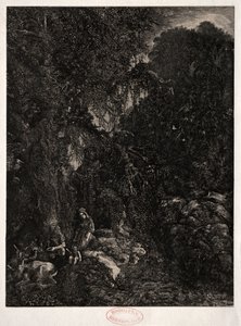 Sagrada Família com Veados, 1871. de Rodolphe Bresdin