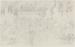 Interior: Dancing Girls Entretendo Chieftains de Rodolphe Bresdin