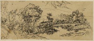 Paisagem na costa oeste de Rodolphe Bresdin