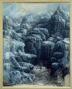 Les rocks Lavis gris et gouache blanche de Rodolphe Bresdin (1822-1885) 1884 Sun. 0,49x0,39 m Paris, musee d