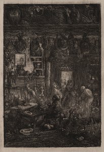 Interior da Moldávia, 1865. de Rodolphe Bresdin