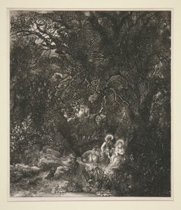 Descansar no voo para o Egipto de Rodolphe Bresdin