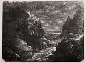 O córrego da montanha, 1871. de Rodolphe Bresdin