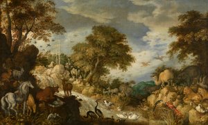 Orfeu e os Animais (óleo sobre tela) de Roelandt Jacobsz. Savery