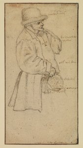 Camponês carregando uma jarra, reto, século XVI de Roelandt Jacobsz. Savery