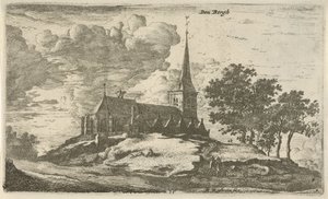 Igreja em Nederhorst den Berg Den Bergh (título no objeto) de Roelant Roghman