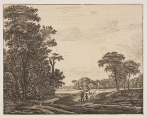 Placa 2, de Seis vistas no bosque de Haia de Roelant Roghman