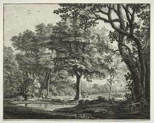 Seis vistas no Bosque de Haia: Placa 6, Dois Cervos