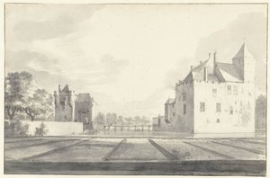 Vista de Huis Beverweerd, vista do nordeste de Roelant Roghman