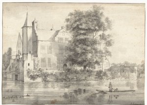 Vista de Huis te Rhoon, vista do sul de Roelant Roghman