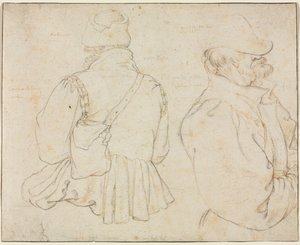 Dois camponeses boêmios de meio comprimento, c. 1605-1610. de Roelant Savery