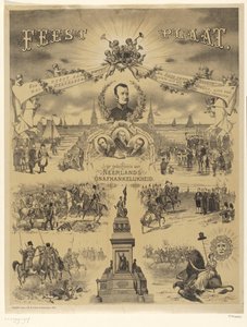 Placa comemorativa da independência europeia, 1813-1888 (título sobre o objecto) de Roelof Raar
