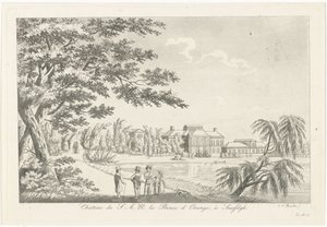Vista do Palácio Soestdijk de Roelof van der Meulen