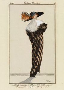 Prato 36 de "Costumes Parisiens" (trajes parisienses) de Roger Broders