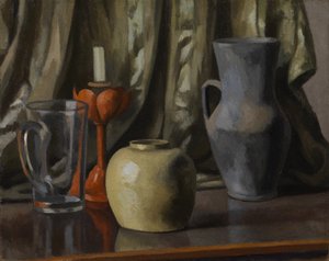 Natureza morta com velas e potes de barro de Roger Eliot Fry