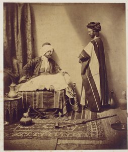 Uma conversa enquanto fumava, 1858 de Roger Fenton