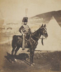 Corneta Henry John Wilkin, 11º (ou do próprio príncipe Albert) Hussars, 1855 de Roger Fenton