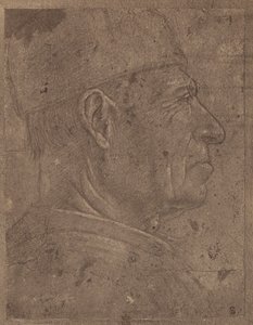 Desenho de uma cabeça de homem de perfil por Agnolo Gaddi de Roger Fenton