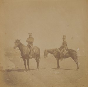 General Sir John Pennefather e um ordenado, 1855 de Roger Fenton