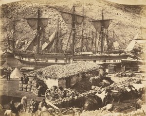 Porto de Balaclava, o cais do gado de Roger Fenton