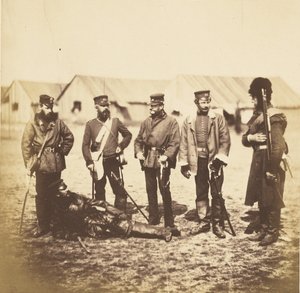 O tenente-coronel Munro e os oficiais do 39.º regimento de Roger Fenton