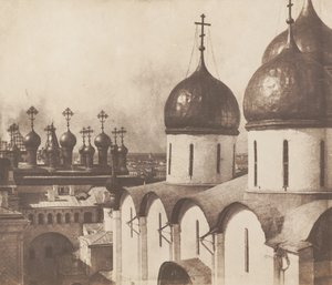 Moscou, cúpulas de igrejas no Kremlin de Roger Fenton