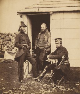 Oficiais do estado-maior do tenente-general Sir G. Brown de Roger Fenton