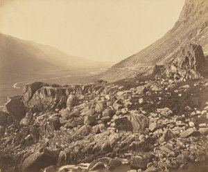 Rochas na cabeceira de Glyn Francon. de Roger Fenton