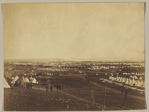 O acampamento dos Aliados antes de Sebastopol de Roger Fenton