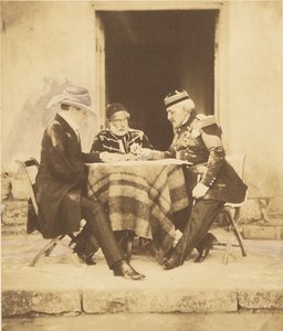 O conselho de guerra realizado na manhã da tomada do Mamelon de Roger Fenton