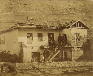 A antiga estação de correios, Balaklava. de Roger Fenton