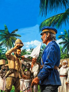 Henry Stanley cumprimenta David Livingstone de Roger Payne