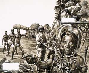 O feiticeiro apontou para a distância, revelando em que direção se encontrava a cidade perdida de Salomão