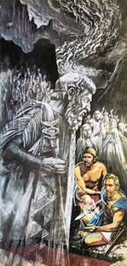 Tiresias avisa Odisseu sobre o futuro de Roger Payne
