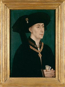 Filipe o Bom (óleo sobre painel) de Rogier van der (after) Weyden