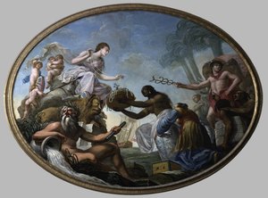 O Oriente oferecendo suas riquezas à Britannia de Roma Spiridione