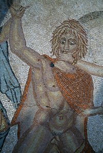 Rapto de Hylas por Ninfas, mosaico na Casa de Vénus na cidade romana de Volubilis (Lista do Património Mundial da UNESCO) de Roman