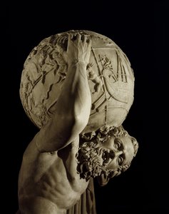 Atlas, cópia de um original grego helenístico (mármore) (detalhe)