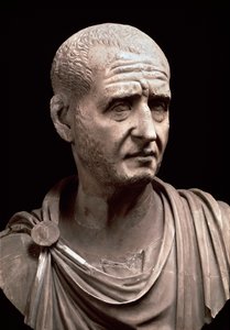 Busto do Imperador Decius (Escultura em mármore, século III) de Roman
