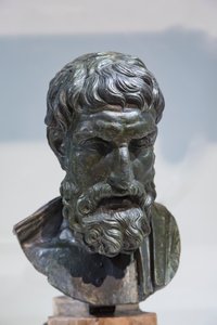 Busto de Epicurus (bronze) de Roman