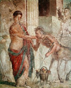 Centauro durante casamento de Pelops e Hippodamia (fresco de Roman