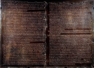 Claudienne table: discurso de Claude (Claudius ou Clodio de Roman