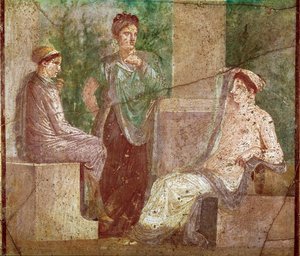 Conversação de mulheres (fresco de Roman