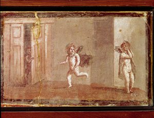 Cupidos jogando esconde-esconde (fresco de Roman