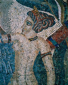 Diana a banhar-se, século II-III (mosaico) de Roman
